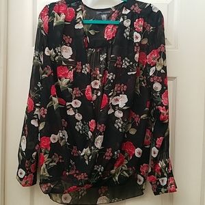 Sheer floral top